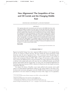 New Alignments? The Geopolitics of Gas and Oil