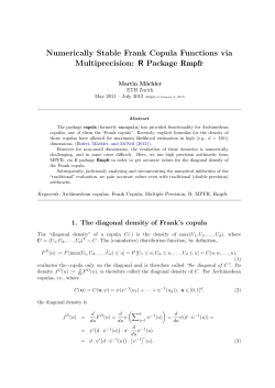 Numerically Stable Frank Copula Functions via