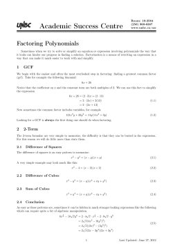 Academic Success Centre