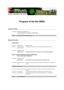 Program of the 6th IBWS