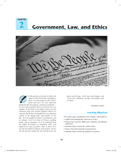 Government, Law, and Ethics