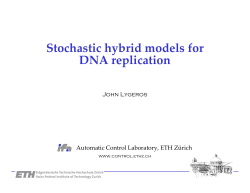 Stochastic hybrid models for DNA replication