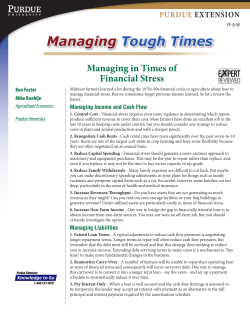 Managing in Times of Financial Stress