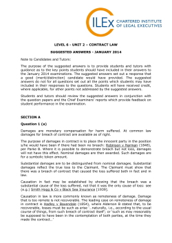 CONTRACT LAW SUGGESTED ANSWERS