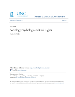 Sociology, Psychology and Civil Rights