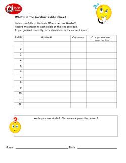 1.What`s in the Garden Riddle ws