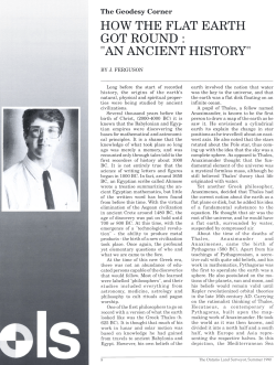 how the flat earth got round : "an ancient history