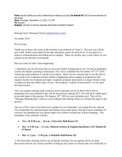 Message from: Monique French  November