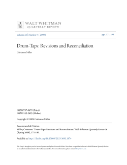 Drum-Taps: Revisions and Reconciliation