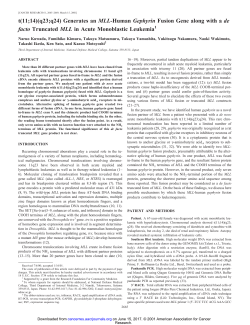 Generates an MLL-Human Gephyrin Fusion Gene along with a de