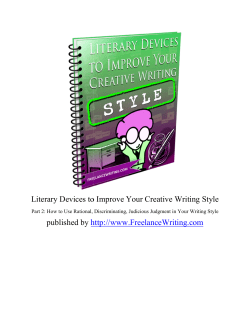 Literary Devices to Improve Your Creative Writing Style
