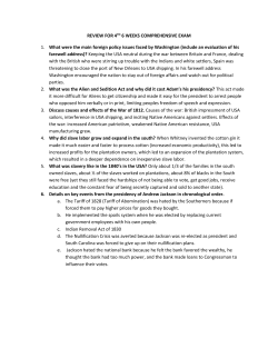 REVIEW FOR 4TH 6 WEEKS COMPREHENSIVE EXAM 1. What