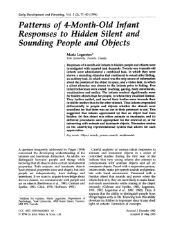 Patterns of 4-Month-Old Infant Responses to Hidden Silent and
