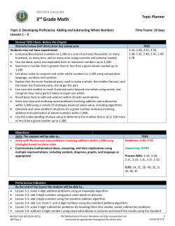 3rd Grade Math - Wichita Falls ISD