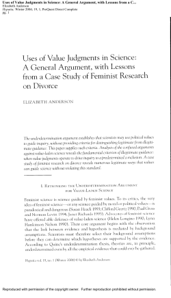 Uses of Value Judgments in Science