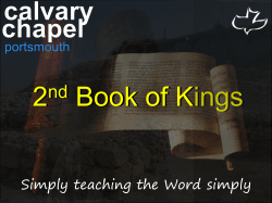 2 Kings 15:16 - Calvary Chapel Portsmouth