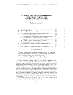 realism and transnationalism: competing visions