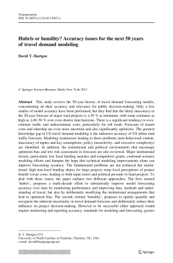 Hubris or humility? Accuracy issues for the next 50 years of travel