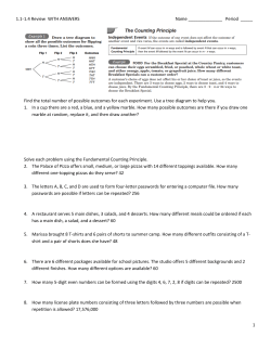 1 1.1- 1.4 Review WITH ANSWERS Name