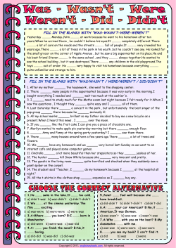 fill in the blanks with "was/wasn`t / were/weren`t / did/didn`t