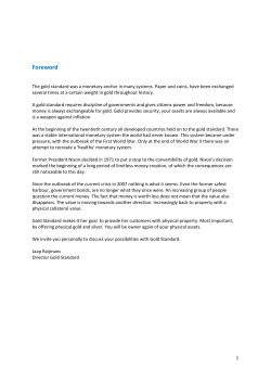 Foreword - Goudstandaard