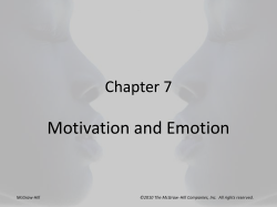 Motivation and Emotion