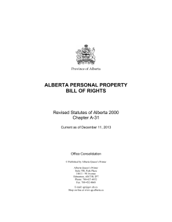 alberta personal property bill of rights