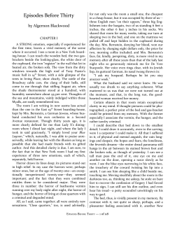 Episodes Before Thirty - Algernon Blackwood Stories