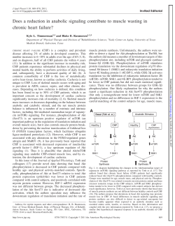 Does a reduction in anabolic signaling contribute to muscle wasting