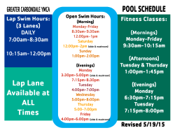 Lap Lane Available at ALL Times