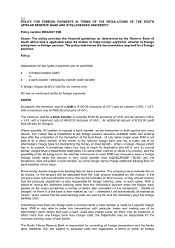 policy for foreign payments in terms