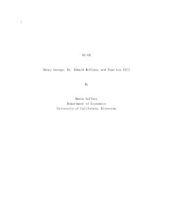 Henry George, Dr. Edward McGlynn, and Pope Leo XIII