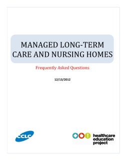 managed long-term care and nursing homes