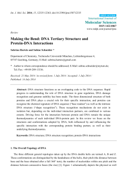 Making the Bend: DNA Tertiary Structure and Protein