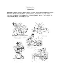 CONFUSED CAROLS By Mark Danna We thought it would be nice