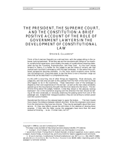 The President, the Supreme Court, and the Constitution