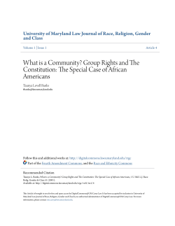 Group Rights and The Constitution