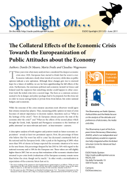 The Collateral Effects of the Economic Crisis Towards the