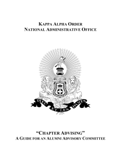 Chapter Advising &ndash; A Guide for an AAC