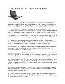 Additional Resources - Texas Workforce Commission