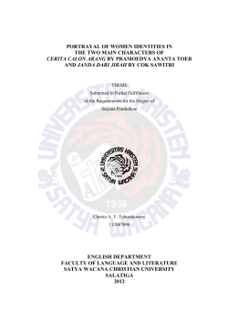 Portrayal of Women Identities in The Two Main Characters of Cerita