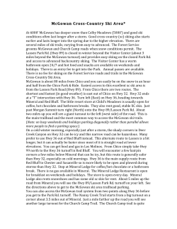 McGowan Cross-Country Ski Area