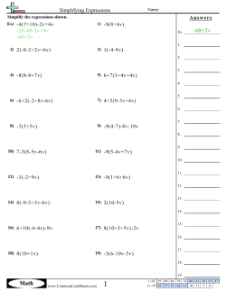 Simplifying Expressions