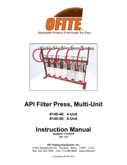 140-40 - API Filter Press, Multi-Unit