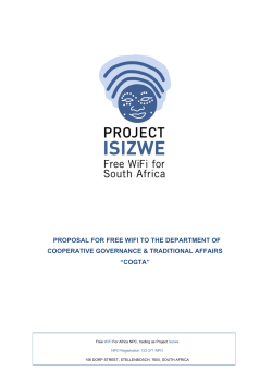 PROPOSAL FOR FREE WIFI TO THE DEPARTMENT OF