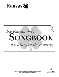 4H1040 The Kansas 4-H Songbook