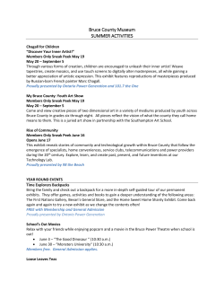 Bruce County Museum SUMMER ACTIVITIES