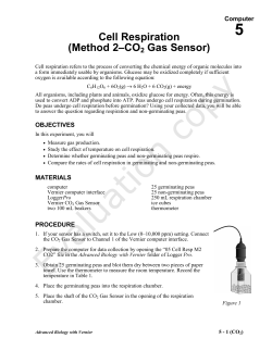 Cell Respiration (Method 2&ndash;CO2 Gas Sensor)