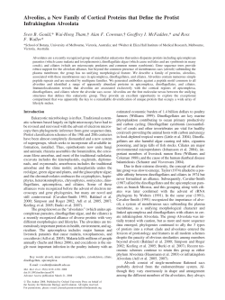 Alveolins, a New Family of Cortical Proteins that