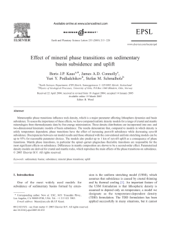 Effect of mineral phase transitions on sedimentary